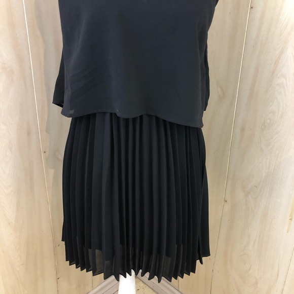 Anthropologie Black Pleated Dress Small - Picture 3 of 6